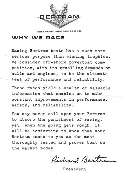 Bertram Race Letter